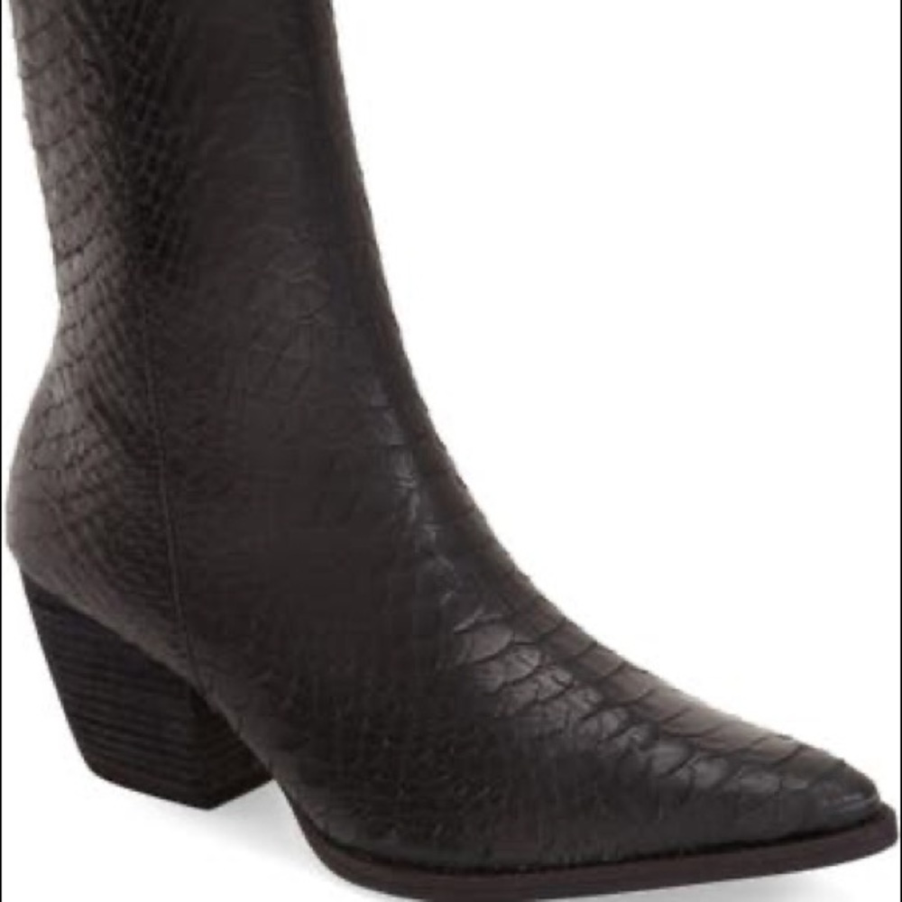 Black Matisse Caty Western Pointed Toe Bootie Size8